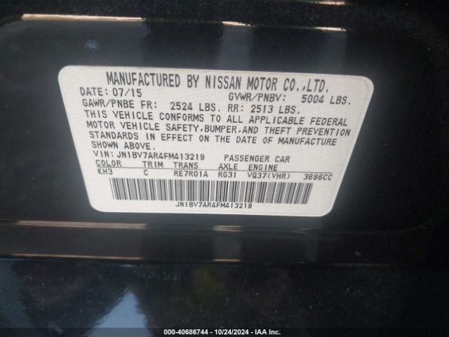 JN1BV7AR4FM413219 Infiniti Q50 Premium