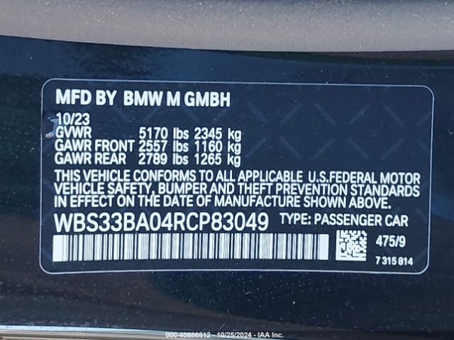 WBS33BA04RCP83049 BMW M4 Competition Xdrive