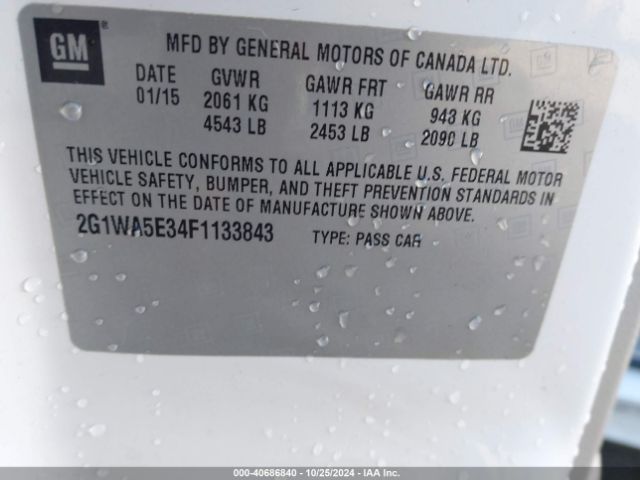2G1WA5E34F1133843 Chevrolet Impala Limited Ls