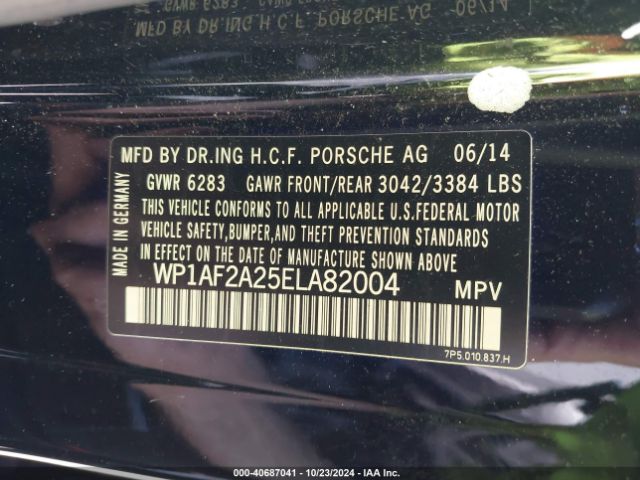 WP1AF2A25ELA82004 Porsche Cayenne Diesel/diesel Platinum Edition