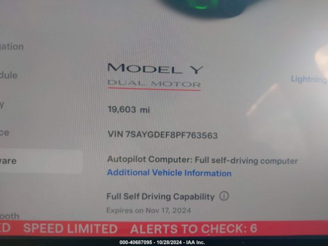 7SAYGDEF8PF763563 Tesla Model Y Performance Dual Motor All-wheel Drive