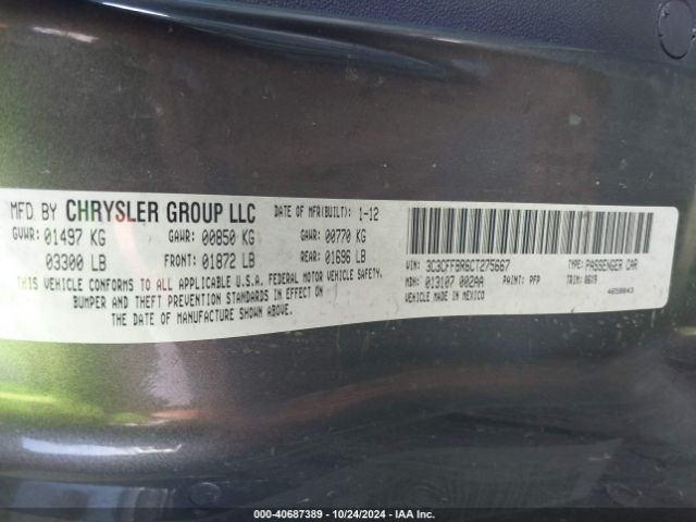 2012 FIAT 500 3C3CFFBR6CT275667 Photo 8