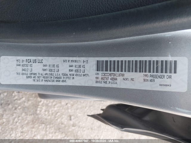 Chrysler 200 Limited 2016 1C3CCCAB7GN110700 Image 9
