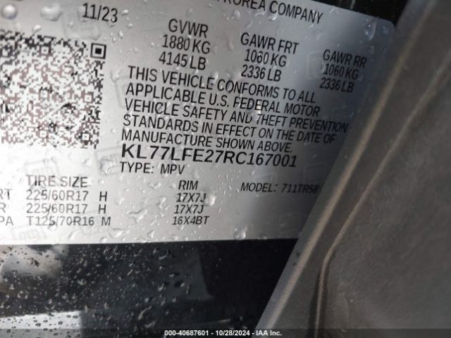 KL77LFE27RC167001 Chevrolet Trax Fwd Sp
