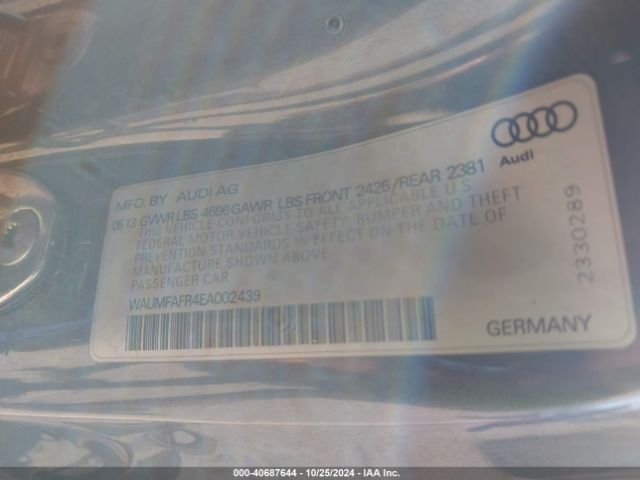 WAUMFAFR4EA002439 Audi A5 2.0t Premium