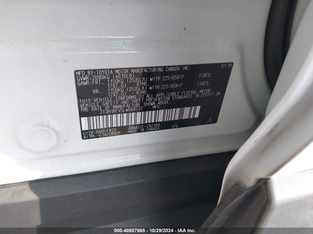 Toyota RAV4 LE 2020 2T3H1RFV5LW068737 Image 9