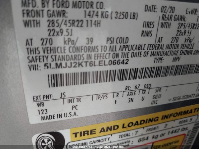 5LMJJ2KT6LEL06642 Lincoln Navigator Reserve