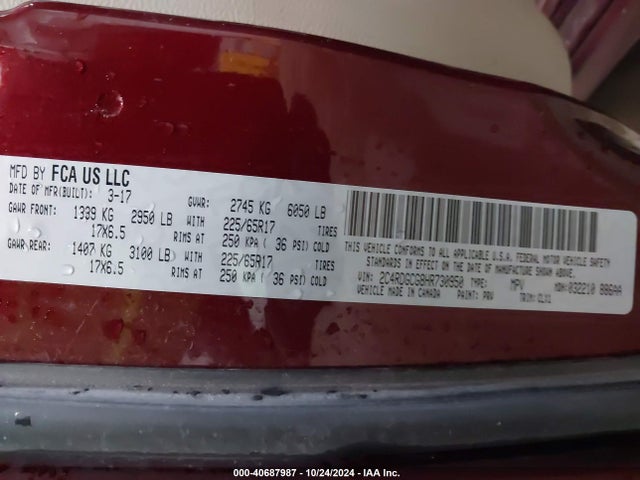 Dodge Grand Caravan Sxt 2017 2C4RDGCG8HR730950 Image 9