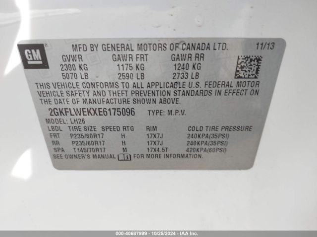 2GKFLWEKXE6175096 GMC Terrain Sle-2