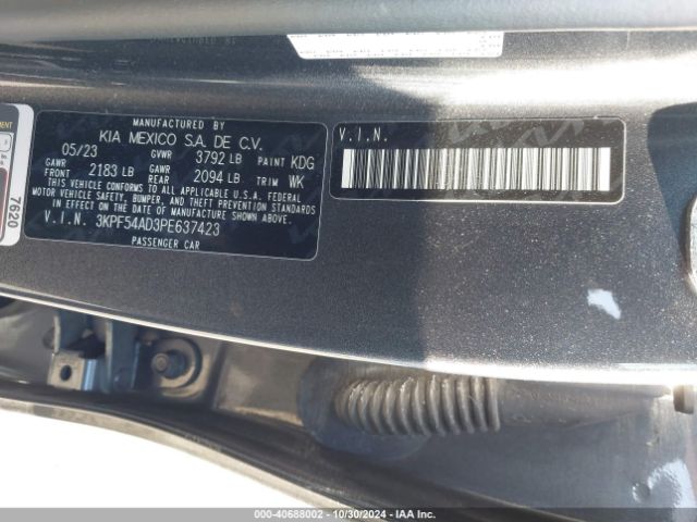 3KPF54AD3PE637423 KIA Forte Gt-line