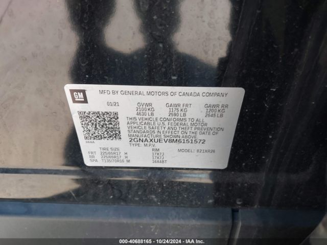 2GNAXUEV8M6151572 Chevrolet Equinox Awd Lt