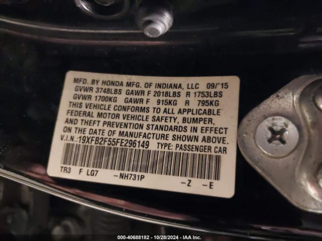 19XFB2F55FE296149 Honda Civic Lx