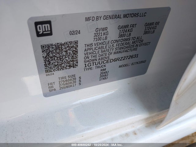 1GTUUCED6RZ272631 GMC Sierra 1500 4wd  Short Box Elevation With 3sb