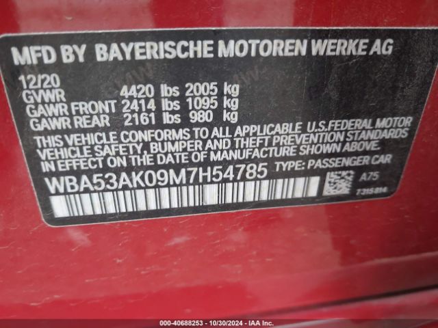 WBA53AK09M7H54785 BMW 228i Gran Coupe Sdrive