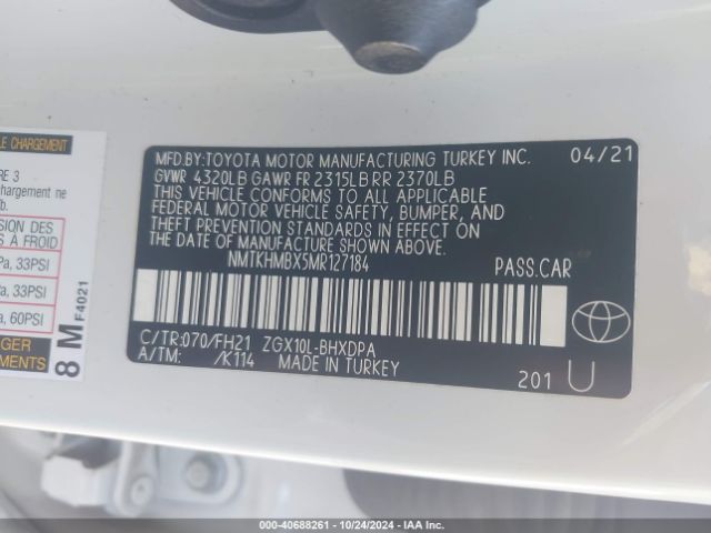 NMTKHMBX5MR127184 Toyota C-HR LE