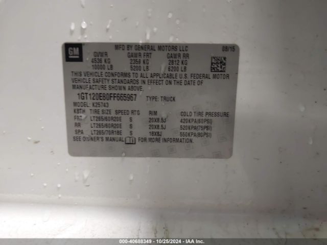1GT120E80FF665967 GMC Sierra 2500hd Denali