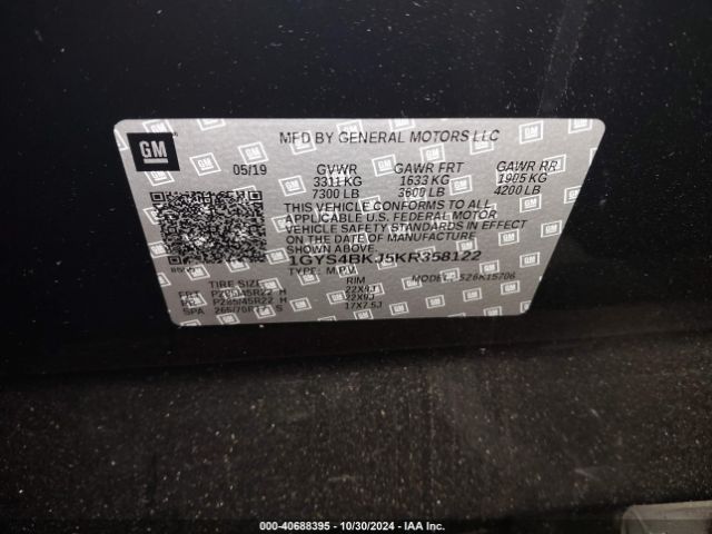 1GYS4BKJ5KR358122 Cadillac Escalade Luxury