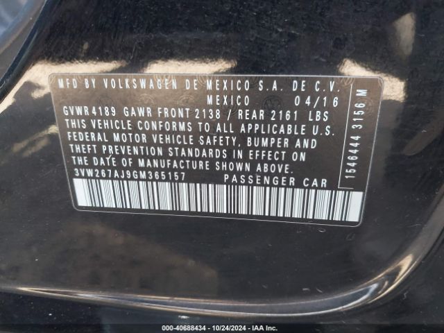 3VW267AJ9GM365157 Volkswagen Jetta 1.4t S