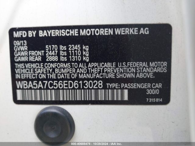 WBA5A7C56ED613028 BMW 528i Xdrive