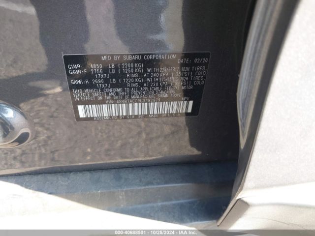 4S4BTACC9L3192979 Subaru Outback Premium