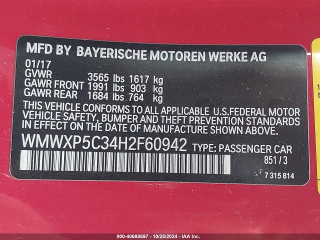 2017 MINI HARDTOP WMWXP5C34H2F60942 Photo 8