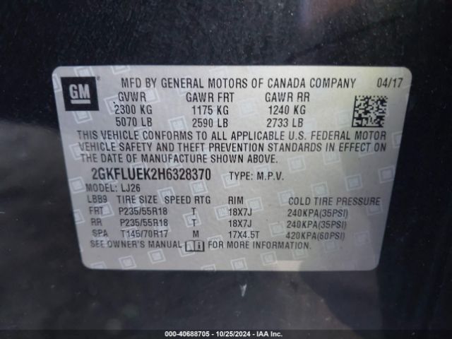 2GKFLUEK2H6328370 GMC Terrain Slt