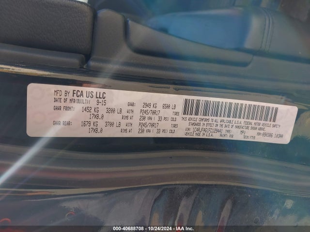 Jeep Grand Cherokee Laredo 2015 1C4RJFAG1FC129441 Image 9