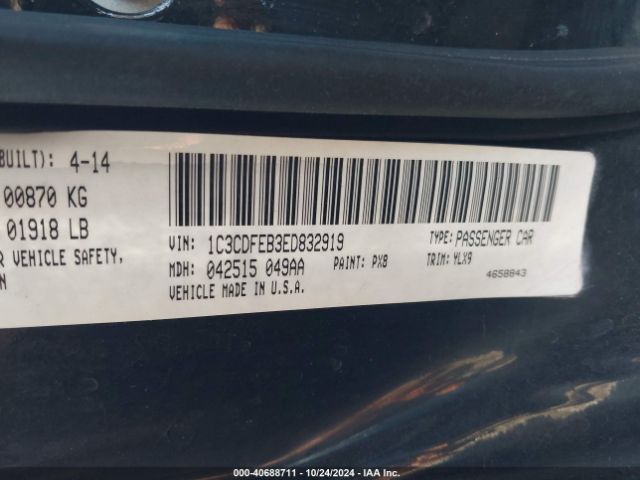 1C3CDFEB3ED832919 Dodge DART GT