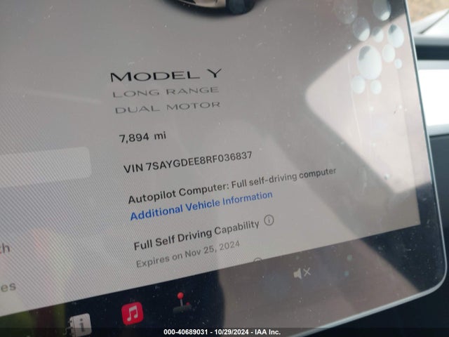 2024 TESLA MODEL Y 7SAYGDEE8RF036837 Photo 6