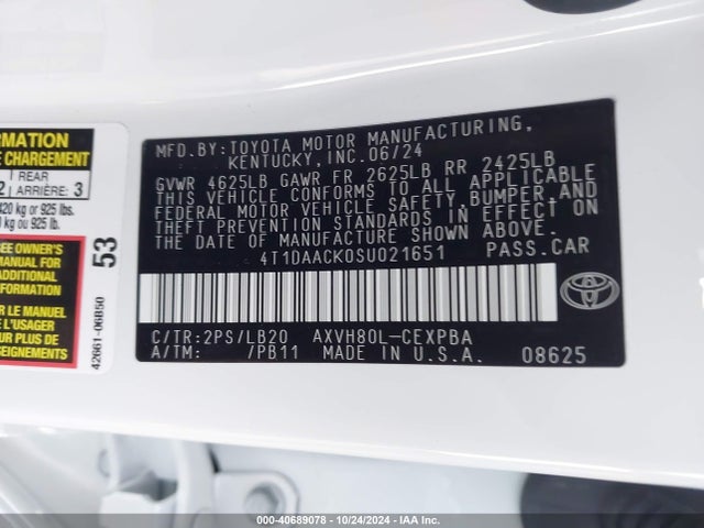Toyota CAMRY XSE 2025 4T1DAACK0SU021651 Image 9