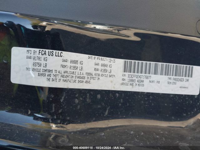 3C3CFFGEXGT176877 Fiat 500E BATTERY ELECTRIC