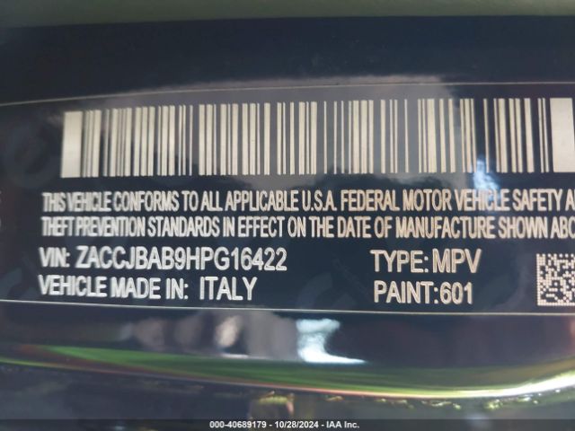 ZACCJBAB9HPG16422 Jeep Renegade Sport 4x4