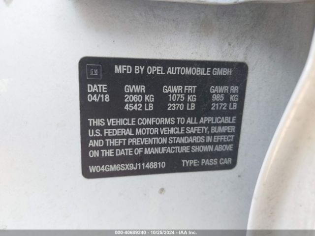 W04GM6SX9J1146810 Buick Regal Sportback Preferred Ii