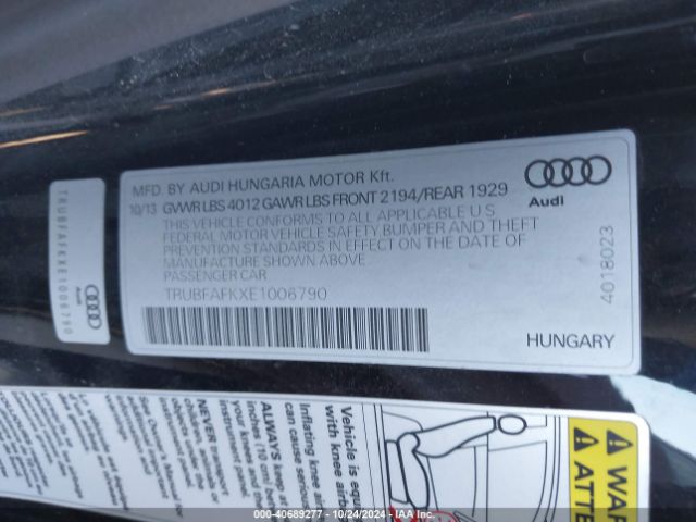 TRUBFAFKXE1006790 Audi Tt 2.0t