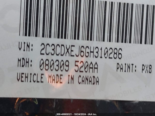 2C3CDXEJ6GH310286 Dodge Charger Srt 392