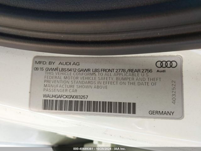 WAUHGAFCXGN083257 Audi A6 3.0t Premium Plus