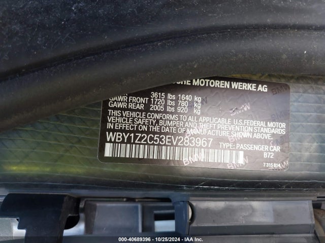 BMW I3 2014 WBY1Z2C53EV283967 Image 9