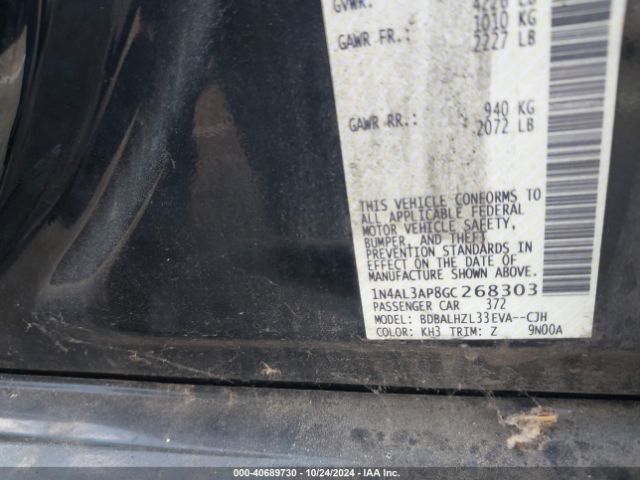 1N4AL3AP8GC268303 Nissan Altima 2.5 Sr