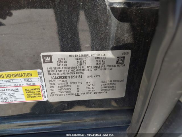 5GAKRCKD7FJ291181 Buick Enclave Premium
