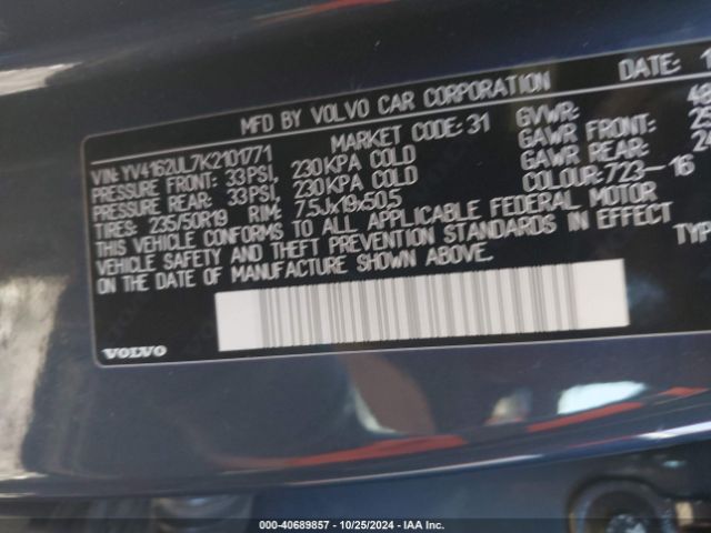 YV4162UL7K2101771 Volvo Xc40 T5 Inscription