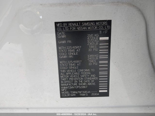 Nissan ROGUE S 2018 KNMAT2MV7JP521867 Image 9