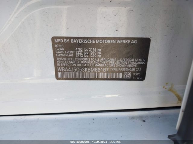 WBA4J5C53KBM66187 BMW 440i Gran Coupe