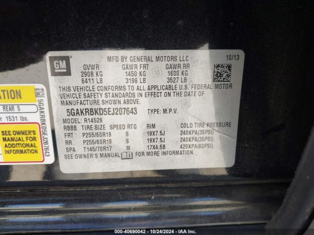5GAKRBKD5EJ207643 Buick Enclave Leather