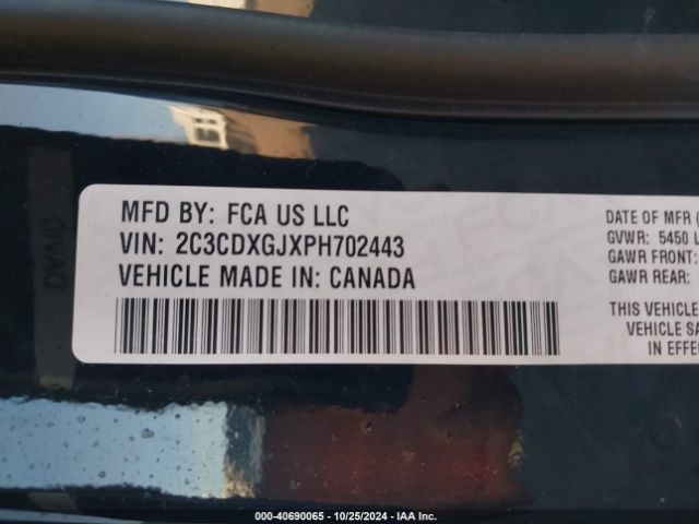 2C3CDXGJXPH702443 Dodge Charger Scat Pack Widebody