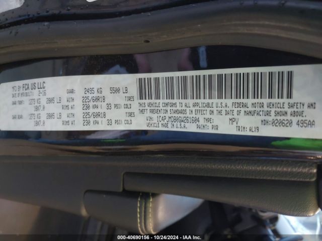 1C4PJMDB0GW261604 Jeep Cherokee Limited
