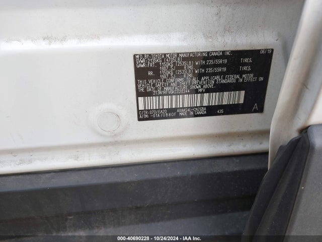 Toyota Rav4 Limited 2019 2T3N1RFV6KC020344 Image 9