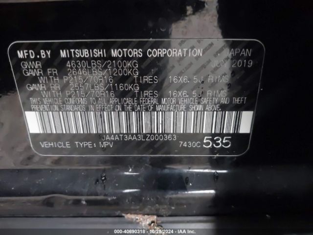 2020 MITSUBISHI ECLIPSE CROSS JA4AT3AA3LZ000363 Photo 8