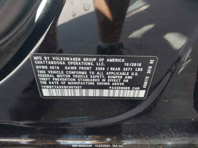 1VWBT7A3XGC007027 Volkswagen Passat 1.8t Se