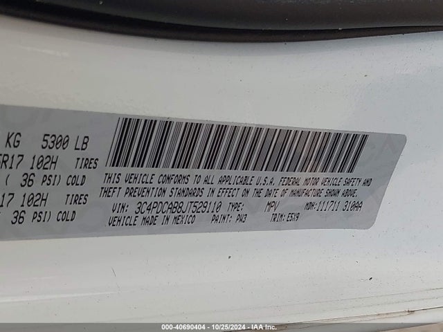 Dodge JOURNEY SE 2018 3C4PDCAB8JT529110 Image 9