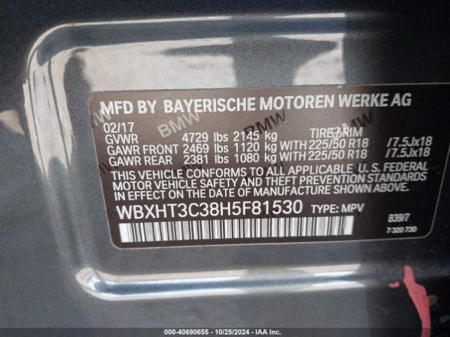 WBXHT3C38H5F81530 BMW X1 Xdrive28i